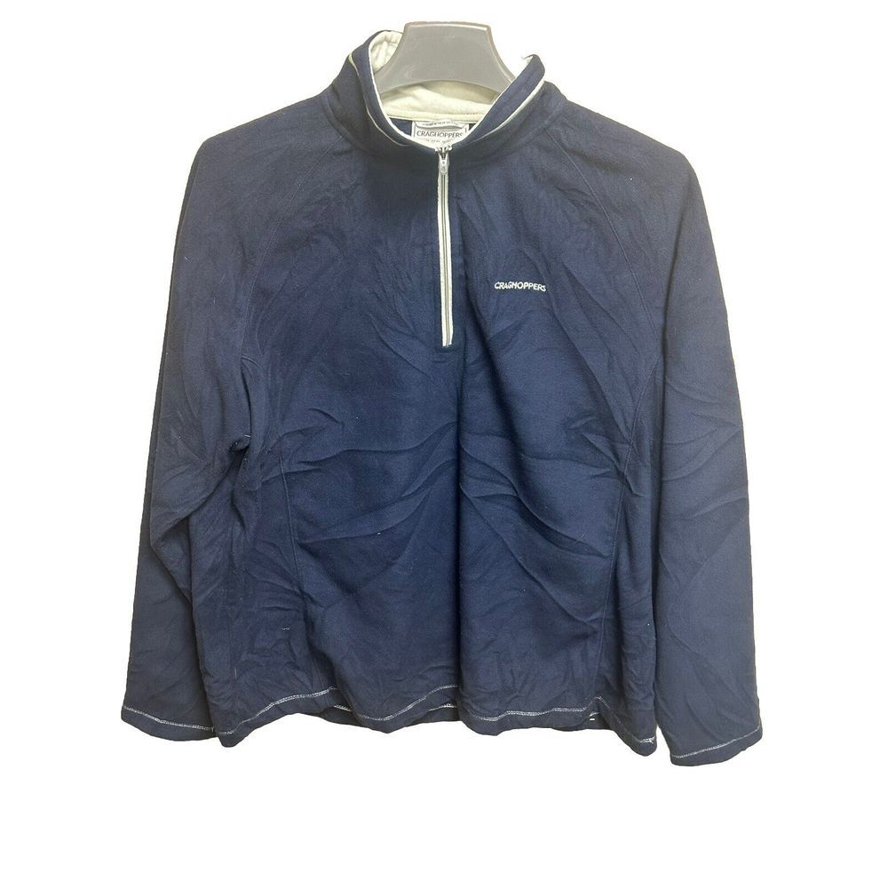 Craghoppers Fleece Pullover‎ US Size 16 EU 46 Blue Womens Zip Outdoor Hiking EUC